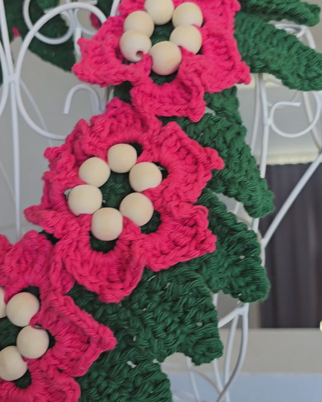 Wooden Bead Flower Lei