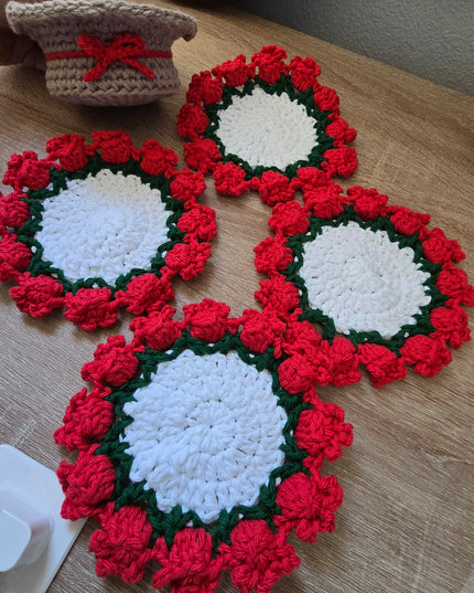 CUSTOM Flower Coasters Set (5 pieces)