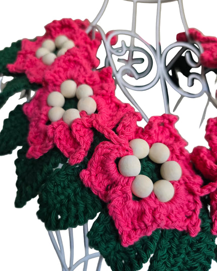 Wooden Bead Flower Lei