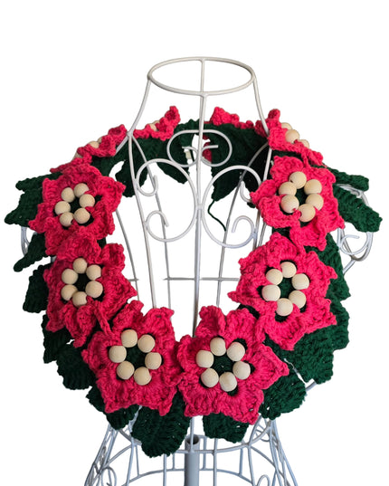 Wooden Bead Flower Lei