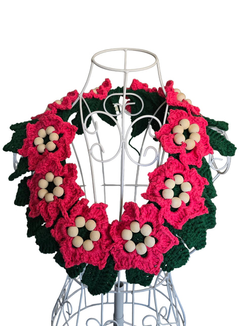 Wooden Bead Flower Lei